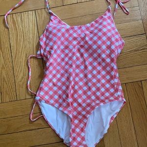 Onia gingham bathing suit sz s NWT
